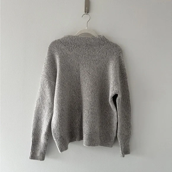 VINCE Heather Gray Wool Knit Sweater S - Picture 2 of 4